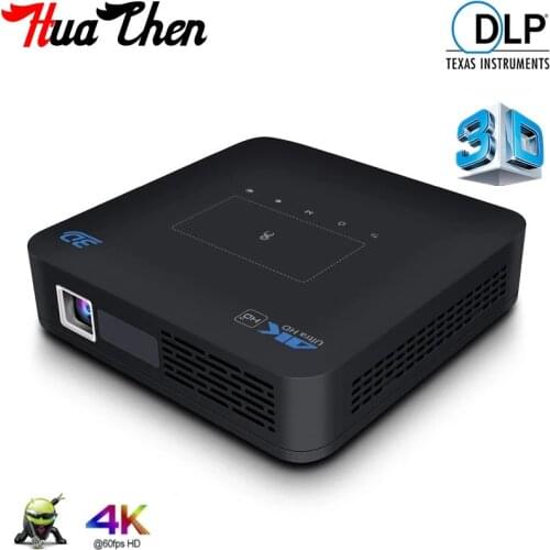 2021 Smart 3D P15 Projector 4K HD DLP Android 9.0 WIFI2.4/5G LED Portable Home Office 4GB+32G 1920*1080P Mini MicroHD Projector