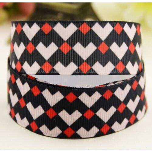 7/8'' 22mm,1" 25mm,1-1/2" 38mm,3" 75mm check pattern Printed grosgrain ribbon party decoration 10 Yards X-02474