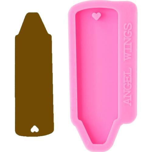 Shiny keychains crayon Silicone Molds DIY pen Jewelry keychain mould Epoxy Resin Mold Custom DY0152