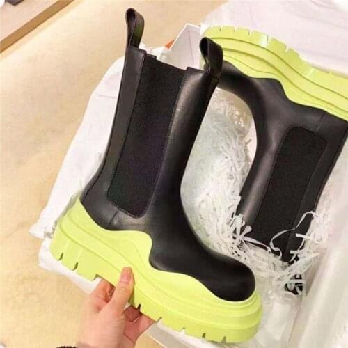 Women Chunky Heel Ankle Boots Woman Shoes Autumn Brand Designer Chelsea Boots Female Platform Boots Lasdies Fashion Combat Boots