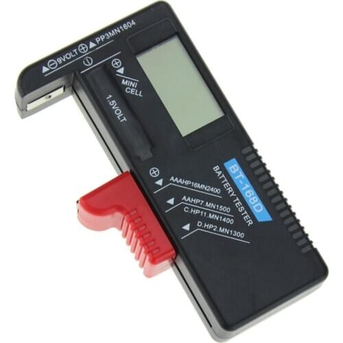 For 9V 1.5V Button Cell Digital Battery Tester Volt Checker Universal Rechargeable AAA AA C D Battery Testing Device