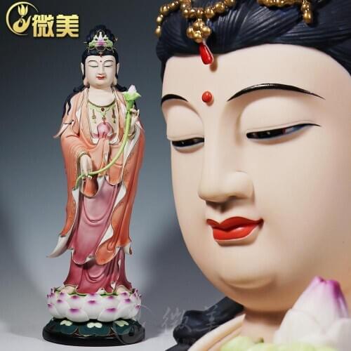 Dehua ceramics 26 inch lotus Liquan Sam West mahasthamaprapta Buddha