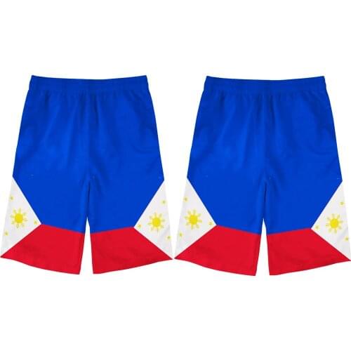 PHILIPPINES youth diy free custom name number phl beach shorts nation flag ph pilipinas filipino print text photo casual shorts
