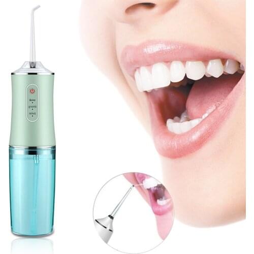 Portable Oral Irrigator Water Flosser USB Rechargeable Cordless 350 ML IPX6 Waterproof 3 Modes 4 Water Jet Tips Tooth Pick