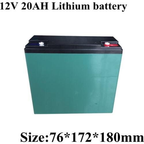 12v 20ah Lithium Ion Battery 12v Pack 20A Discharge for Backup Power Golf Trolly Bike Scooter Inventor Light + 3A Charger