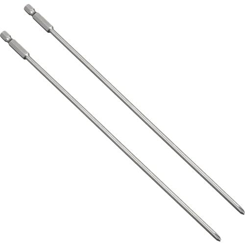 Uxcell 2pcs 1/4-Inch Hex Shank 250mm Length Phillips 4PH2 Magnetic Screw Driver S2 Screwdriver Bits