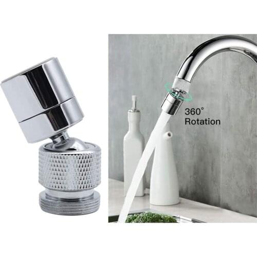 New 360° Swivel Tap Water Adjustable 2 Modes Kitchen Bathroom Faucet Bubbler Filter With Nozzle Adapter Kitchen Bathroom Gadgets