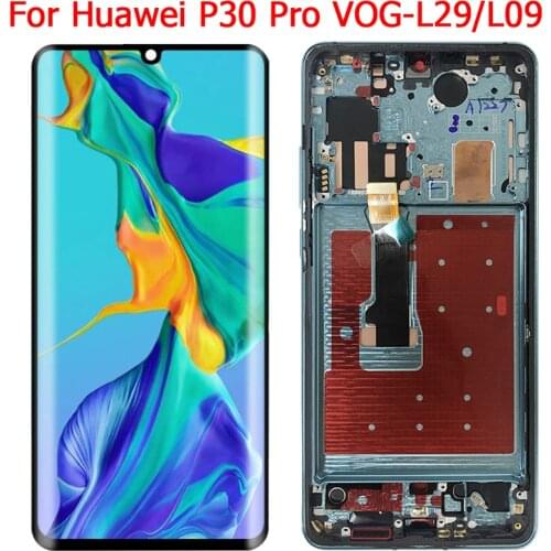 Original Display For Huawei P30 Pro LCD With Frame 6.47" P30 Pro VOG-L09 L04 L29 TL00 Display LCD Touch Screen Digitizer Panel