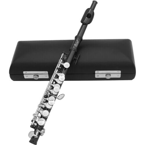 Piccolo Ottavino Half-size Flute Silver Plated C Key Cupronickel with Cleaning Cloth Screwdriver Padded Box
