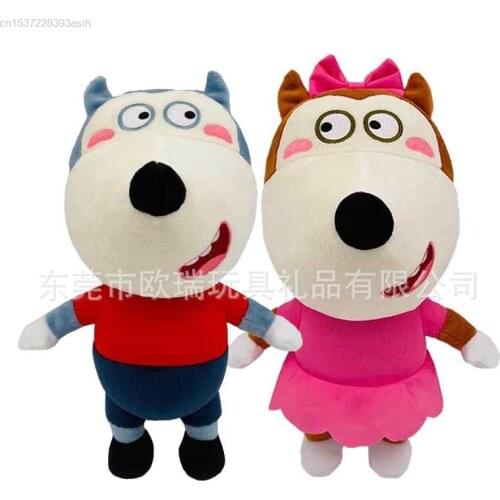 2pcs/set 30cm Anime Wolfoo Family Plush Toys Cartoon Plushie Lucy Soft Stuffed Dolls Toy For Children Kids Boys Girls Fans Gifts