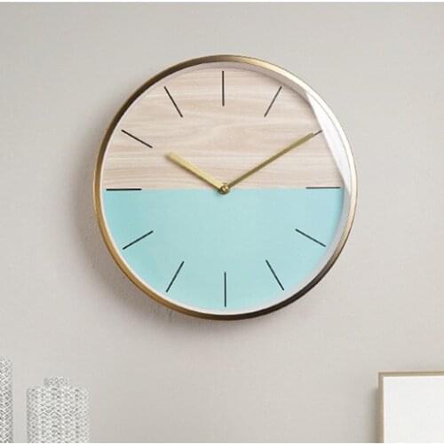 Simple modern Nordic wall clock household wild decorative wall clock atmospheric quiet living room study clock