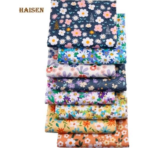 Printed Twill Fabrics Cotton Cloth Gorgeous Flowers Calico For DIY Sewing Baby&Kids Quilt Clothing Textile Material,By Meters