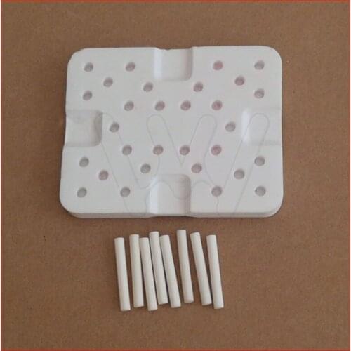 Dental Lab Denture Multistation Multi stage Honeycomb Firing Tray plate Square shape + ceramic pins
