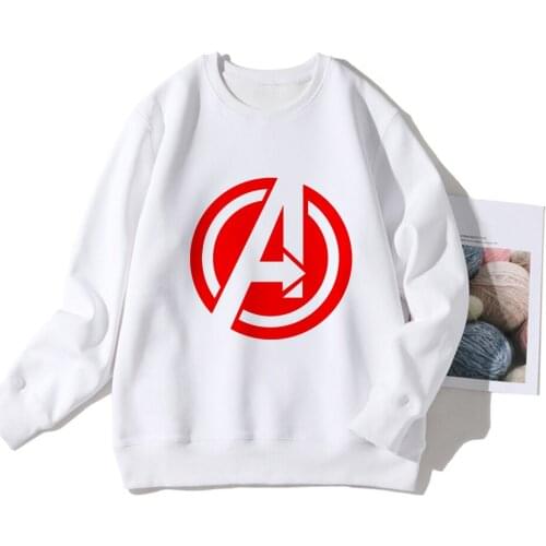 Avengers Logo Streetwear Sweatshirt Womens Hoodies Pullover Hipster Clothes Hip Hop Autumn Street Cool 90s Harajuku Urban Edgy