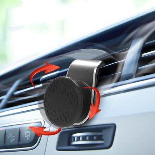 Universal L-shaped Magnetic Car Air Outlet Magnetic Mobile Phone Holder Strong Magnet Air Outlet Car Bracket Auto Car Interior