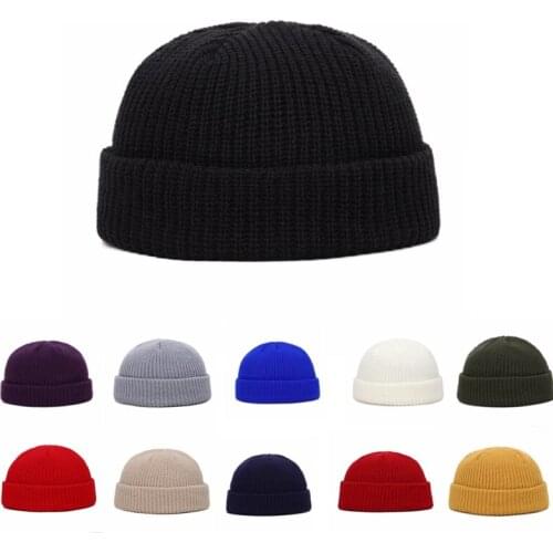 Knitted Beanie Hat Men Women Girls Boys Skullcap Winter Warmer Retro Brimless Baggy Melon Cap Beanies Hats