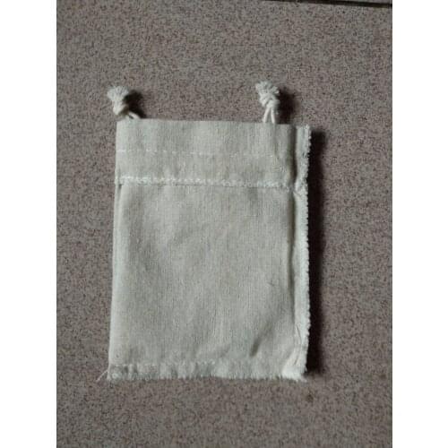 High quality overlocked linen jewelry bag 50pcs cheap drawstring bag 10x13cm gift pouch for jewelry gift storage and Packaging