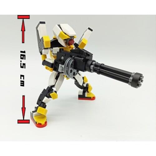 16.5cm MOC Mecha Model Small Particle Building Blocks Educational Toy Gifts