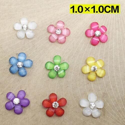 20pcs/set Resin Flowers Flatback Scrapbooking For Phone Wedding Decoration Resin Crafts 10mm