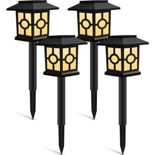 4PCS Solar Lawn Light Garden Lawn Lamp Outdoor Soalr Lights Pathway Light IP55 Waterproof Garden Solar Decorative Lighting