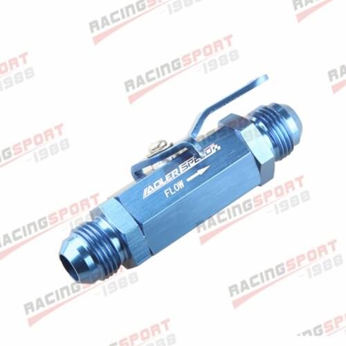 -4AN 6AN 8AN 10AN 12AN 16AN Aluminum Alloy Shut Off Valve Cut Off Fitting Blue