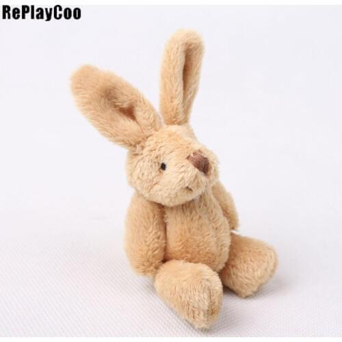 50Pcs/Lot Mini rabbit Stuffed Plush Toys 11cm Small rabbit Stuffed Toys pelucia Pendant Kids Birthday Gift Party Decor03102