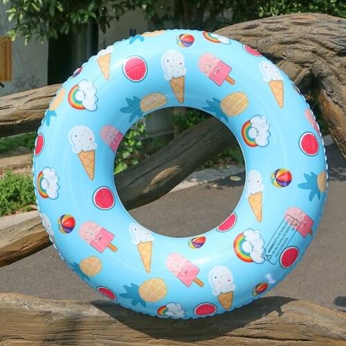Kids Swimming Ring Safety Children Adult Float Circle for Bathing Thickened PVC Summer Pool Toy Inflatable Water Buoy Ring