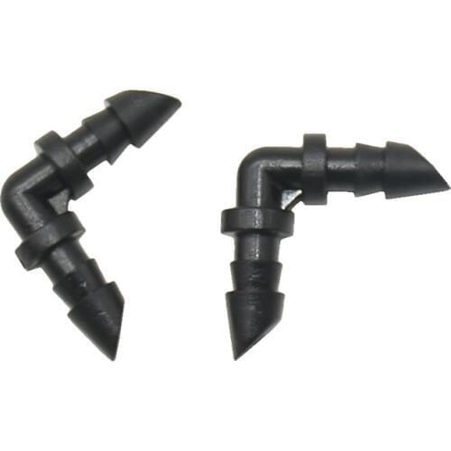 Barbed 1/4" Elbow Barb Connector 4/7 hose 90 degrees Garden Micro Irrigation Water Connectors Angle Bend Pipe Fittings 15 Pcs