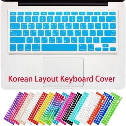 For Macbook Air 13 Pro 13 15 17 with retina Korean Korea Letters Silicone Keyboard Cover Sticker Protective Film