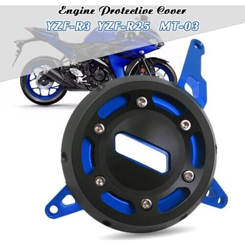 For YAMAHA YZF-R3 YZF-R25 MT-03 YZFR3 YZFR25 MT03 R3 R25 Motorcycle Engine Stator Case Cover Engine Protective Cover Protector