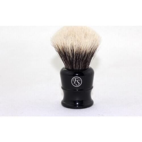 Frank Shaving(FS)-#FI26-EB33, Finest Badger Shaving Brush with Faux Ebony Handle, Knot 26mm+FREE STAND+FREE SHIPPING