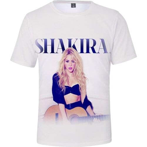 2021 Shakira 3D Printed T-shirts Women/Men Fashion Summer Short Sleeve T Shirts Casual Streetwear Clothes
