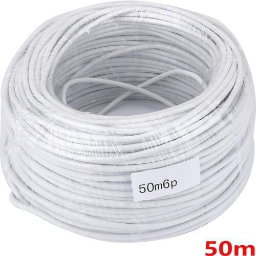 50M 2.54*6P 6 wire cable for video intercom Color Video Door Phone doorbell wired Intercom cable