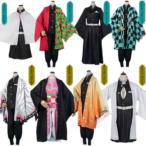 Anime Demon Slayer Summer Casual Streetwear Kimetsu No Yaiba Printing Kamado Tanjirou Agatsuma Zenitsu Kimono Cosplay Costume