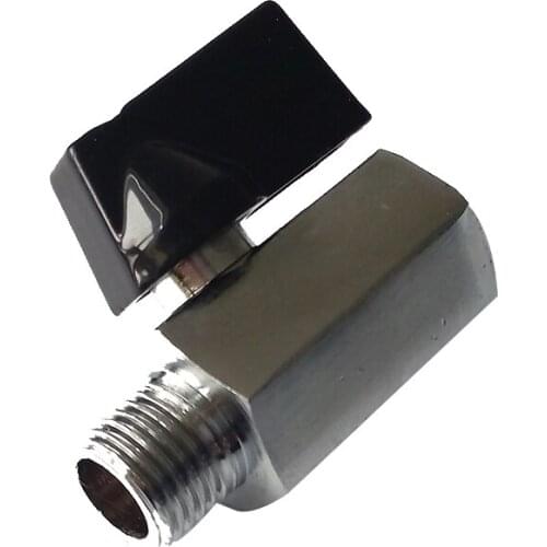 Pack of 2pcs Chrome Plated 1/2" bsp Male to Female Brass Mini Ball Valve BV1-1/2