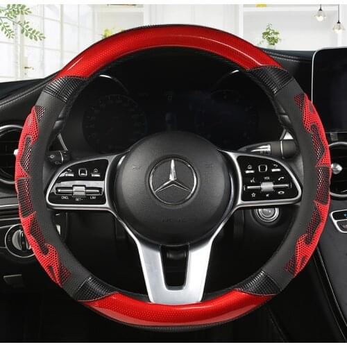 Leather Car Steering-wheels Cover 37 38cm 15" for Mercedes-Benz GLK GLE GLS GL ML GLC Class GLK260 GLC200 LG350 ML300 GL3320 GLS