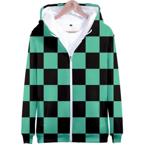 Demon Slayer Cos Jacket Kamado Nezuko Cosplay Long Sleeves Hooded Coat Halloween Cosplay Costume Kimetsu No Yaiba Unisex Hoodies