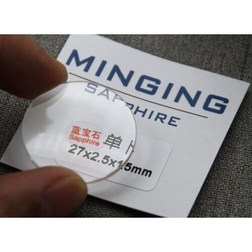 Hot! Free Shipping 1pc 1.5mm Single Dome Convex Real Sapphire Crystal from size 30mm to 40.5mm