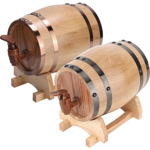 1L Mini Portable Beer Brewing keg Wine Barrel for Whiskey Rum Port Decorative Barrel Keg Hotel Restaurant Display Oak Barrel