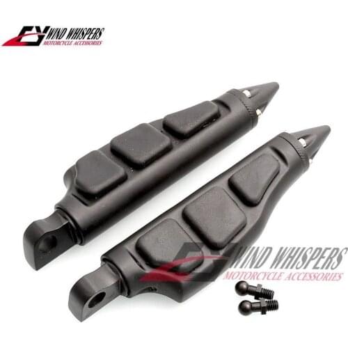 Modified universal pointed Footrests Foot pegs For Harley Dyna Sportster Iron XL 883 1200 X48 Softtail Fat boy V-Rod Road King