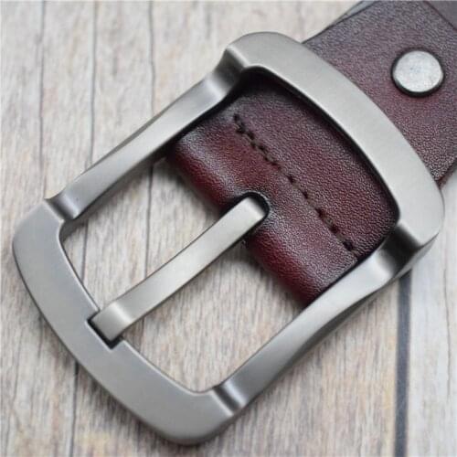 WESTERN AUSPICIOUS Men Belts Brand Alloy Buckle Genuine Leather Straps Designer Belts for Men Black Coffee Colour Ceinture Homme
