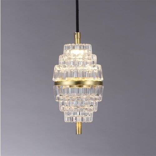 Nordic Led Crystal Pendant Light Can Prolong For Living Room Restaurant Bedroom Single Head Contracted Home Deco Luminaire
