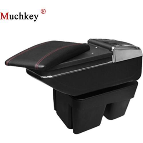 Armrest Box Car Center Storage Box With Cup Holder Stowing Tidying Arm Rest Rotatable For Volkswagen VW Golf 7 2015 2016 2017