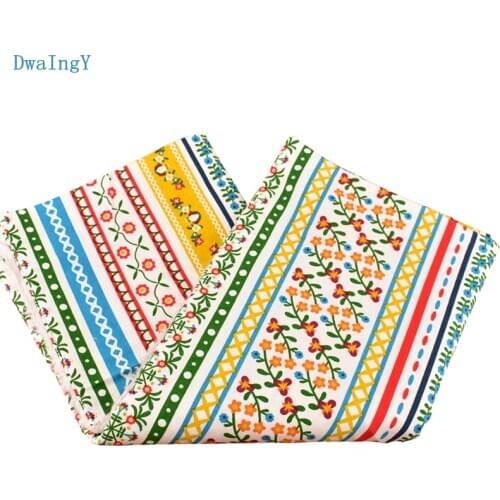 DwaIngY National wind series Cotton Canvas Fabric For Handmade Sewing DIY tablecloth Sofa Curtain Bag Home Decoration Material