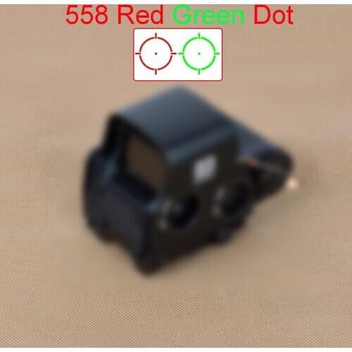 Tactical 558 Red Green Dot Holographic Sight Optics Riflescopes Airsoft Snipe Rifle With 20mm Rail For Hunting Scope Sight