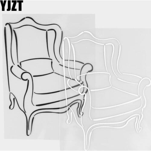 YJZT 10.6×14CM Home Sofa Design Fun Car Stickers Personalized Vinyl Decals Black / Silver 20D-0327