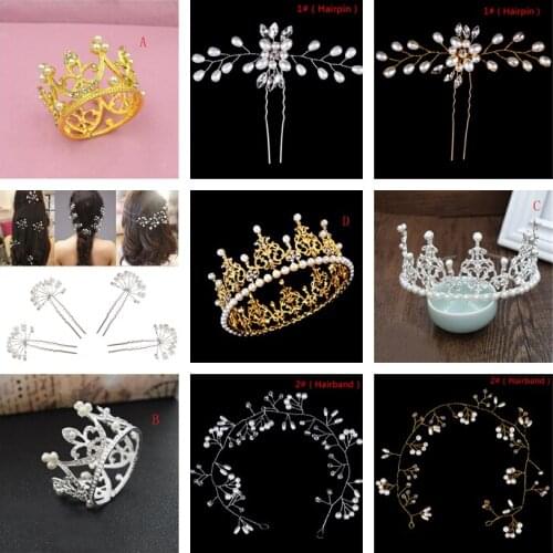 1Pcs Wedding Bridal Flower Faux Pearl Crystal Hair Pins Clips Bridesmaid Wedding U-shape Hairpins Princess Match Hair Comb Clip