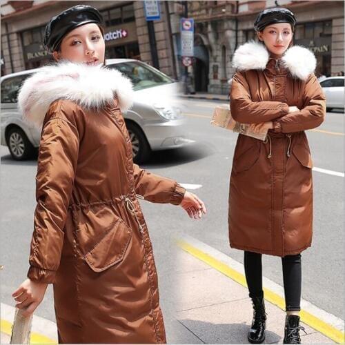 2019 winter jacket women casual with fur collar Winter coat Women down cotton parka female Hooded warm overcoat Z191