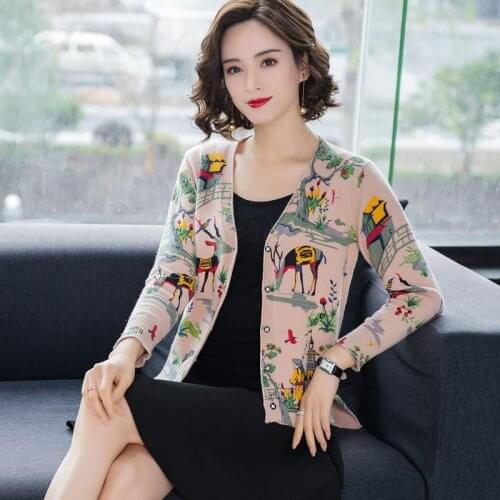 Woman Sweaters Cardigan Knitted Womens Cardigan Sweater Coat Womens Autumn Shawl