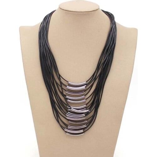 New Multilayer Necklace Jewelry Womens Glamour Chain Tassel Tiny Clavicle Necklaces For Women Jewelry Gift Girl Collier